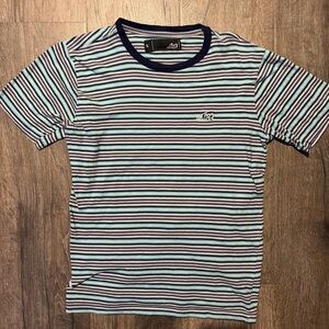 Lost Blue and White Striped Tee